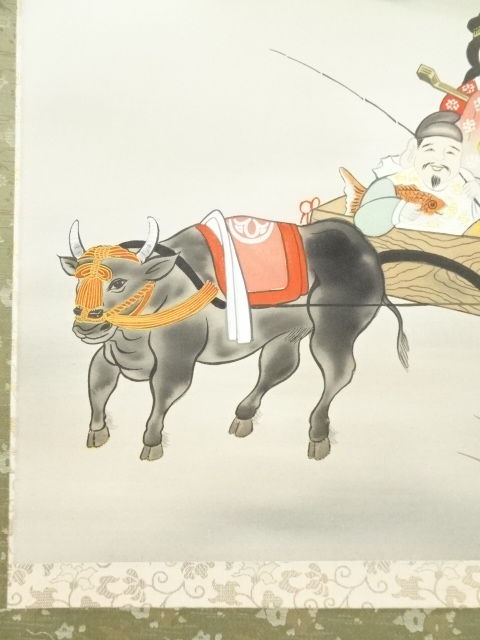 道具 ] - 道具 志郎筆 赤富士七福神 肉筆絹本掛軸（共箱） | ネット